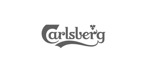 The logo of Carlsberg with a gray overlay.